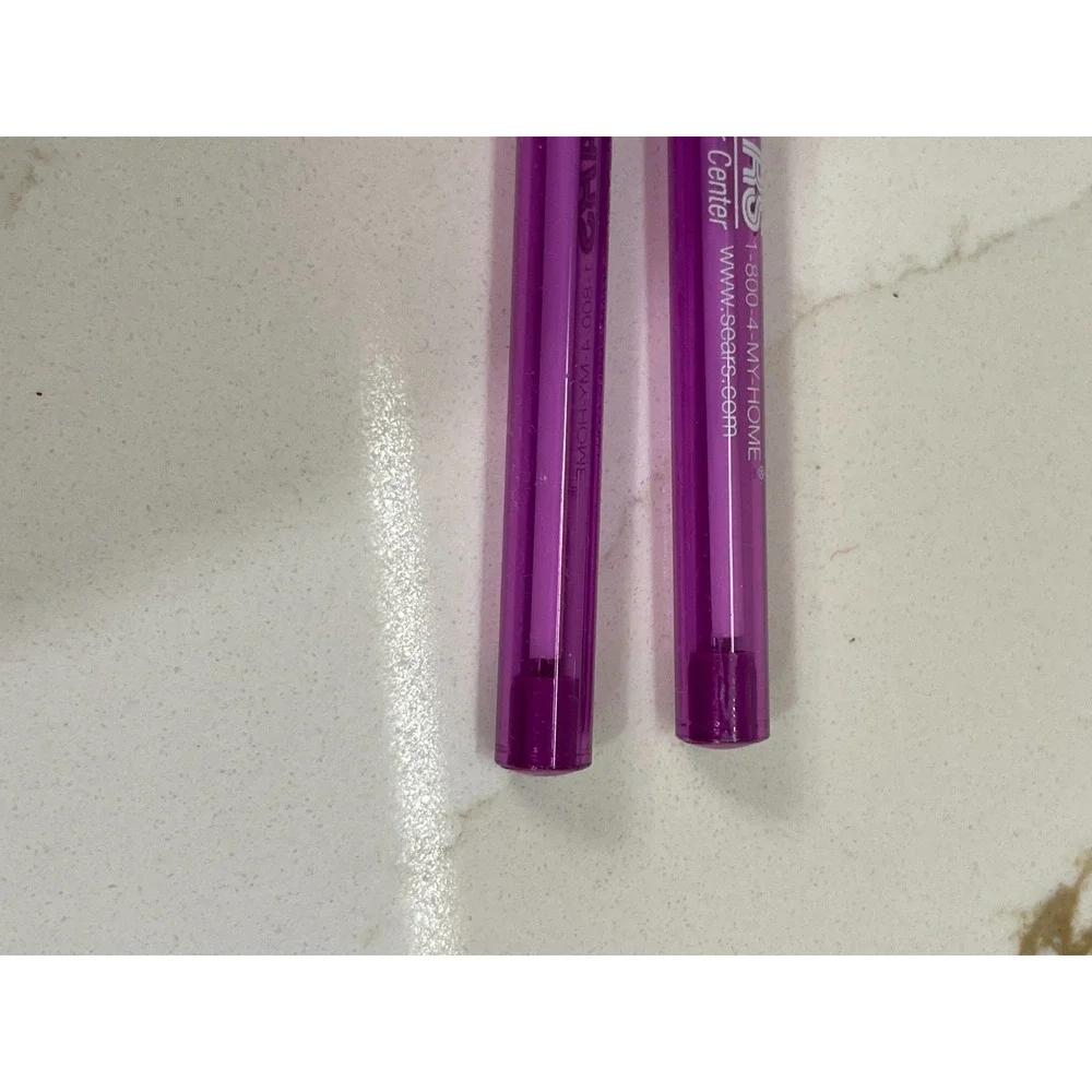 NO INK Vintage Sears Parts & Repair Pens Lot of 2‎ Ballpoint Purple Cap READ
